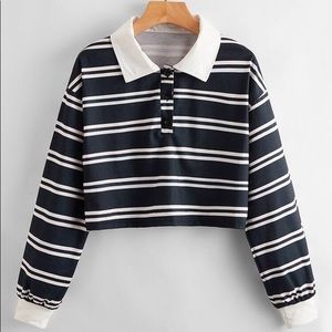 Striped polo t-shirt